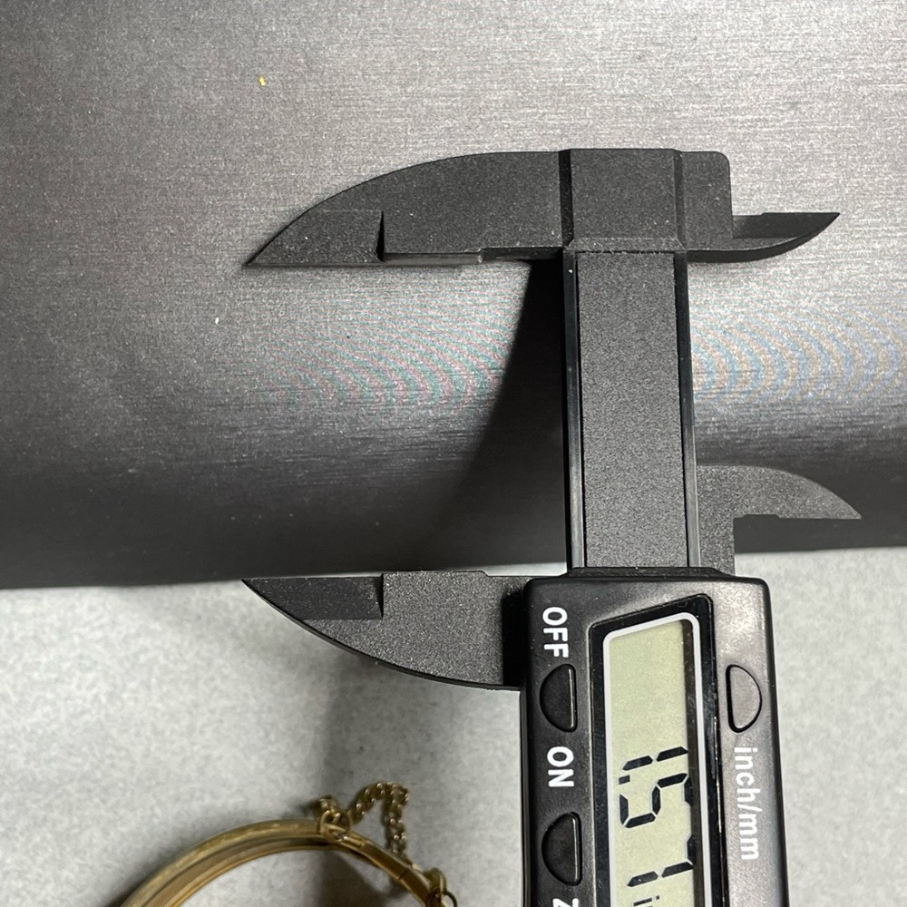 Vintage 40mm Agate Locking Cuff Bracelet  Safety Chain Victorian Look Brass Sz 7 - Picture 10 of 11